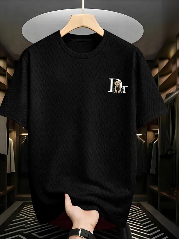 काजारू Men's Brown Printed Round Neck T-Shirt - Image 7