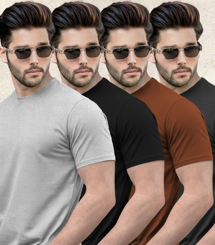 TRIPR Men Multicolor Round Neck T-Shirt - Image 4
