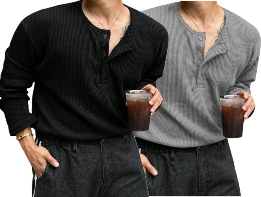 The Modern Soul Men Henley Neck Multicolor T-Shirt - Image 10