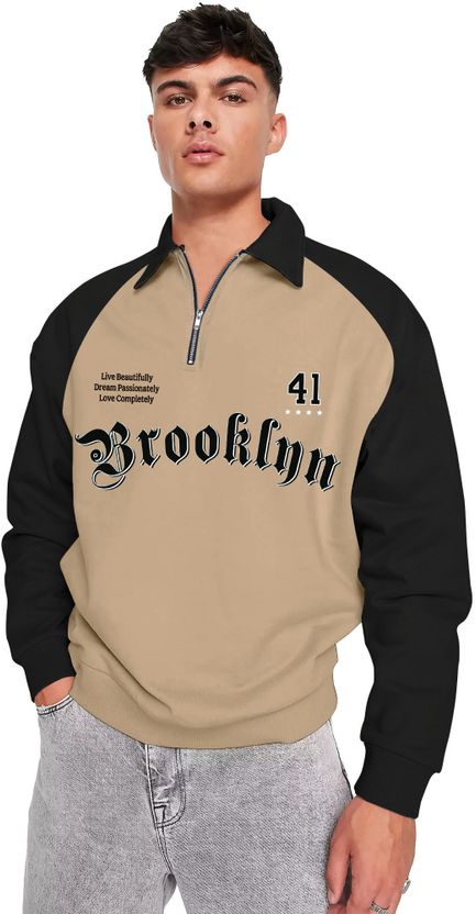 Jump Cuts Beige Polo Neck T-Shirt - Image 2