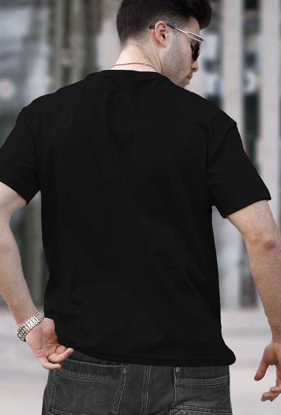 TRIPR Men Black Round Neck T-Shirt - Image 2