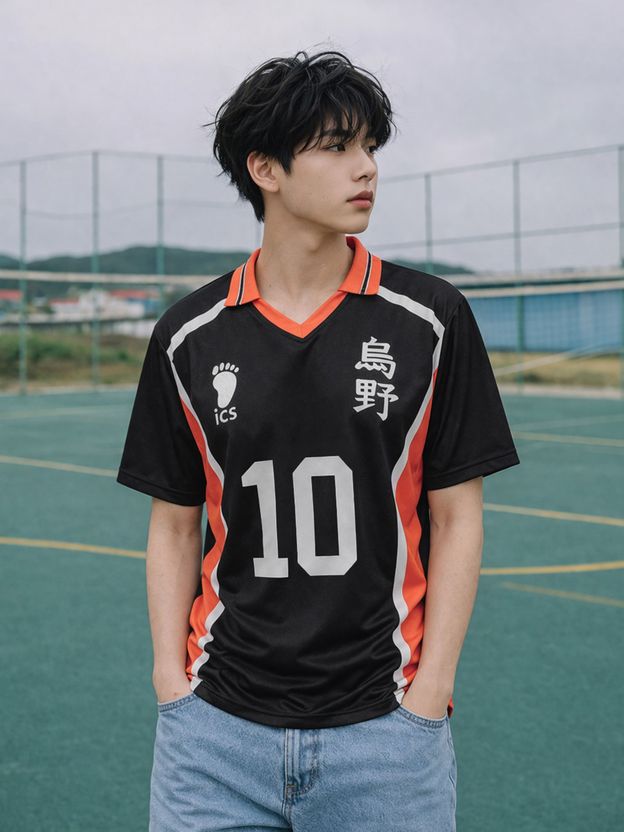 ComicSense Haikyu Anime Jersey Karasuno #10 Tee - Image 1