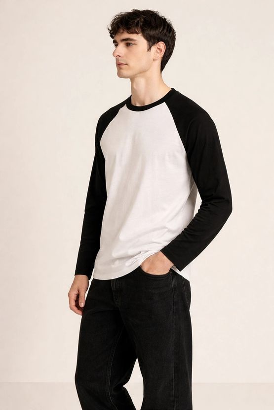 MK Digital Men's White, Black Round Neck T-Shirt - Image 4
