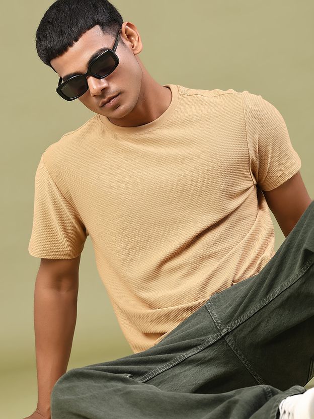 V-MART Men Grey Cotton Blend T-Shirt - Image 7