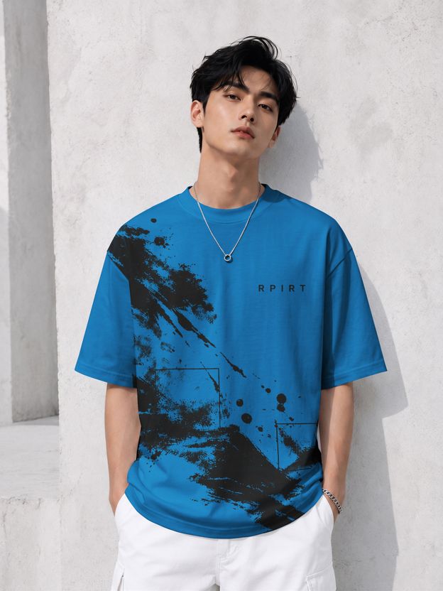 RPIRT Men Grey Cotton Blend T-Shirt - Image 5