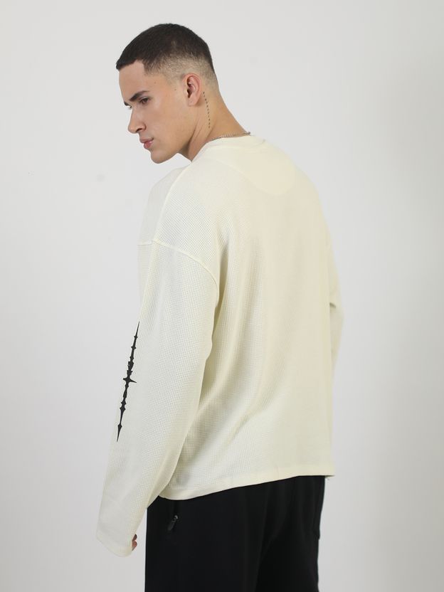 MANIAC Men White Black Cotton Blend T-Shirt - Image 5