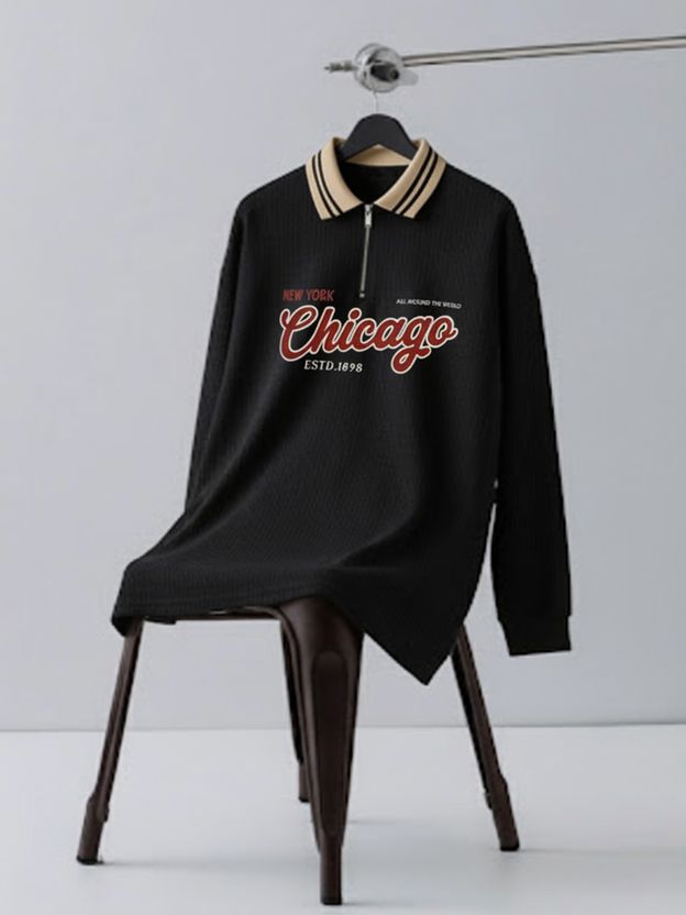 Jump Cuts Beige Polo Neck T-Shirt - Image 7
