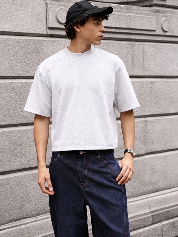 FTX Men Navy Blue Cotton Blend T-Shirt - Image 7