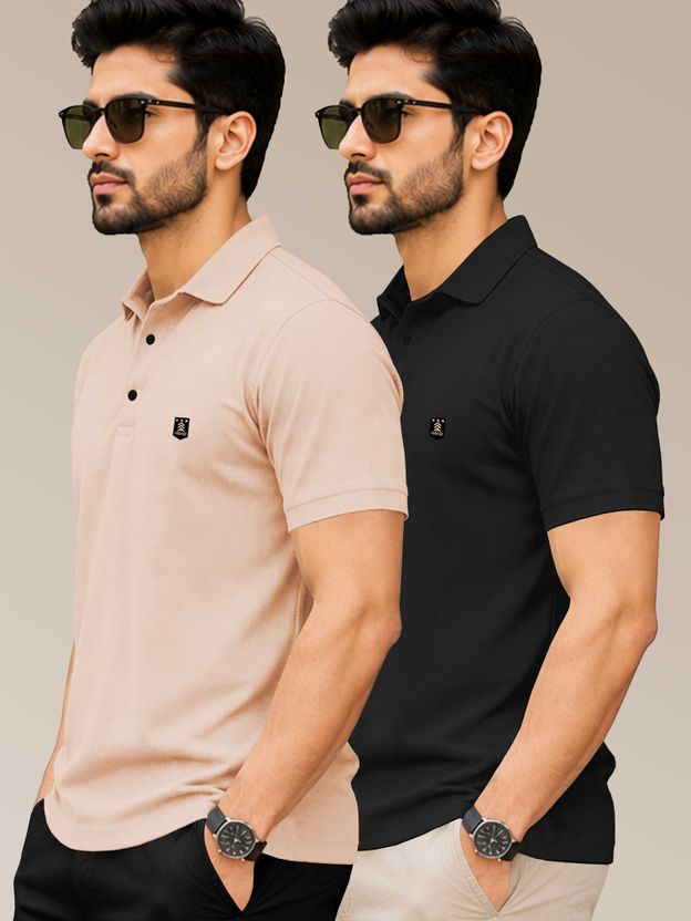 VeBNoR Black Polo Neck T-Shirt - Image 3