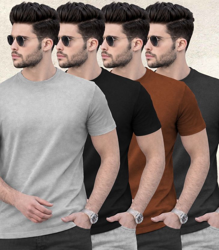 TRIPR Men Multicolor Round Neck T-Shirt - Image 1