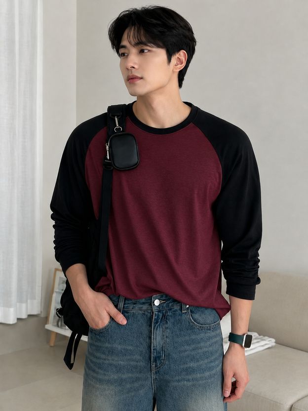 Wrodss Colorblock Men Grey, Black T-Shirt - Image 5
