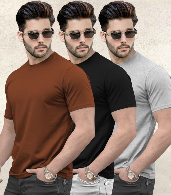TRIPR Men Multicolor Round Neck T-Shirt - Image 6