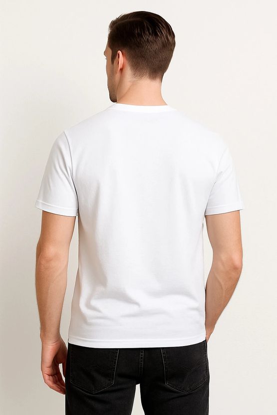 Styloketh Men White Polyester T-Shirt - Image 2