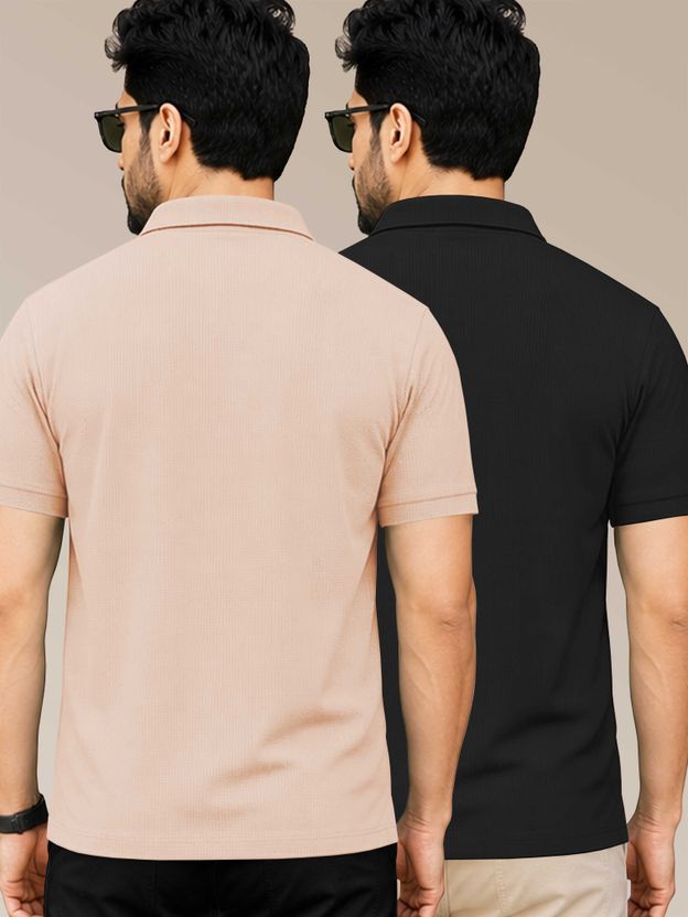 VeBNoR Black Polo Neck T-Shirt - Image 2