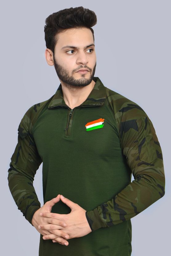 AZYXREN Men Military Camouflage Polo Neck T-Shirt - Image 3