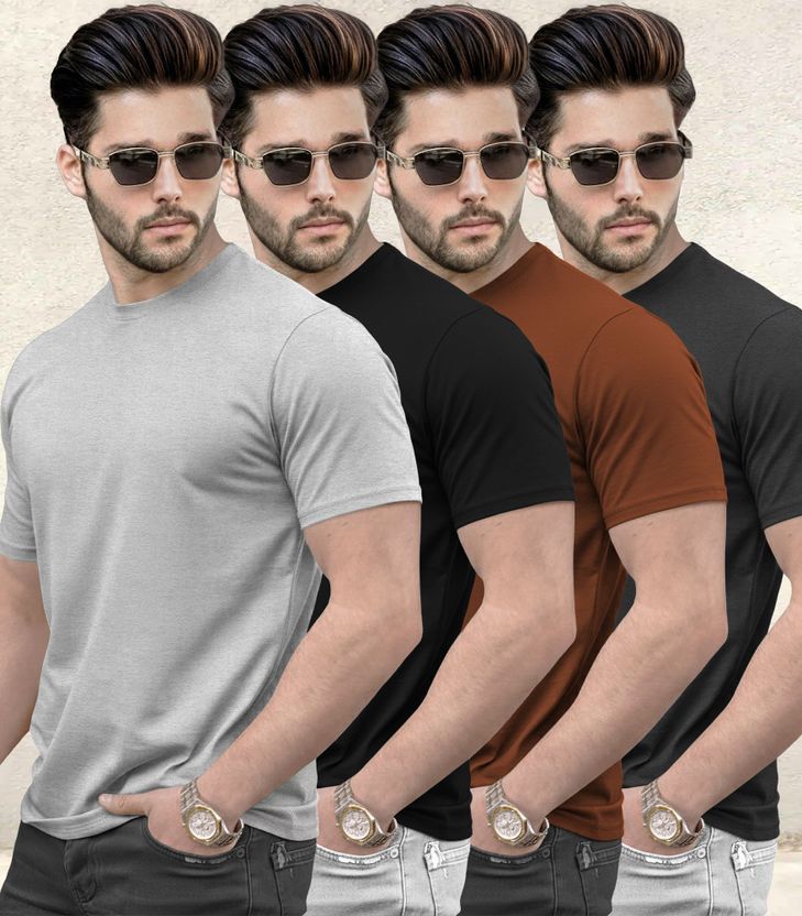 TRIPR Men Multicolor Round Neck T-Shirt - Image 3