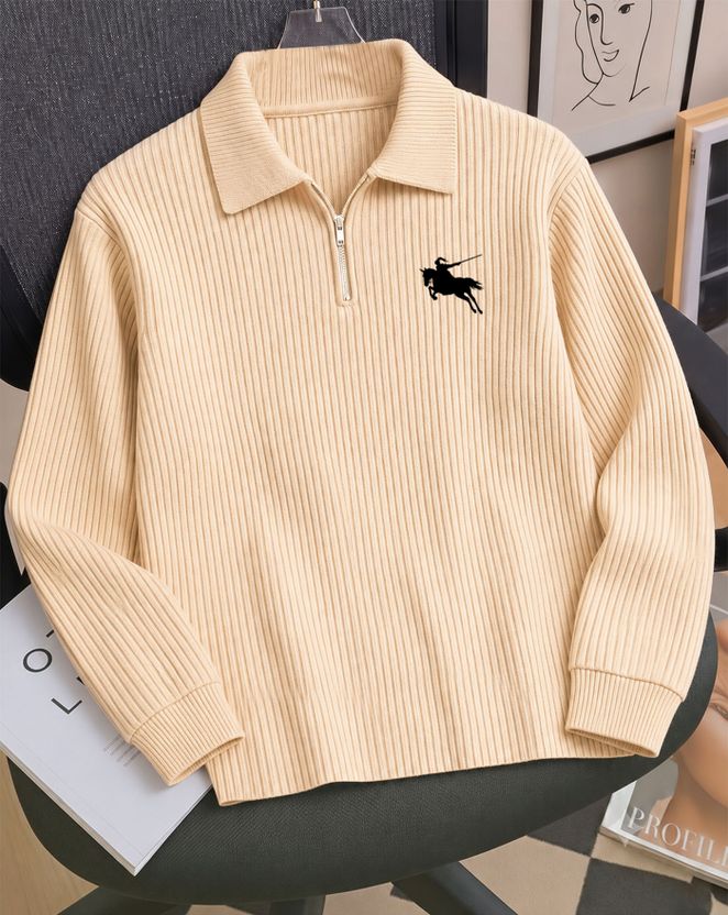 AOOSH Men Full Sleeve Self Design Sweatshirt - Image 6