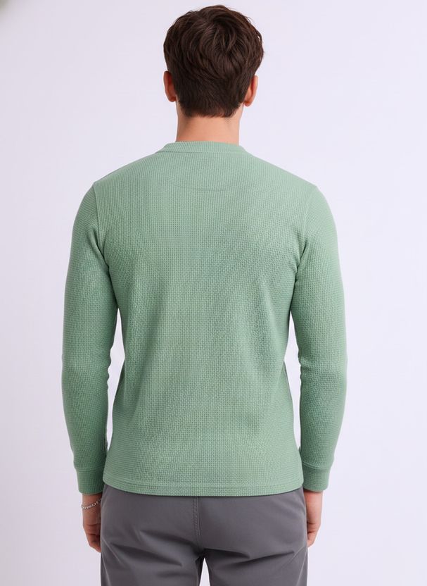 Try Colorblock Men Polo Neck Brown, Light Green T-Shirt - Image 3