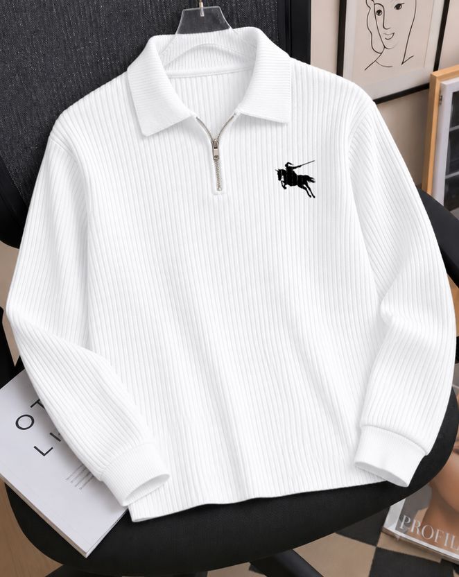 AOOSH Men Full Sleeve Self Design Sweatshirt - Image 10