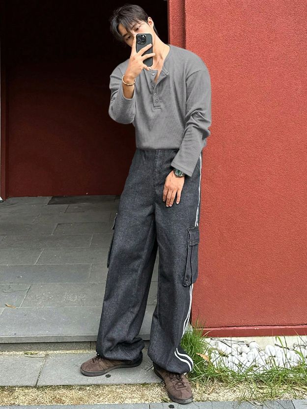 The Modern Soul Silver Men Henley Neck T-Shirt - Image 3