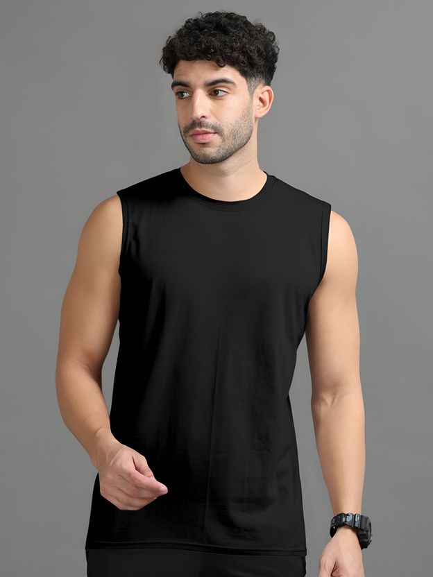 Jangoboy Men Black Round Neck T-Shirt - Image 2