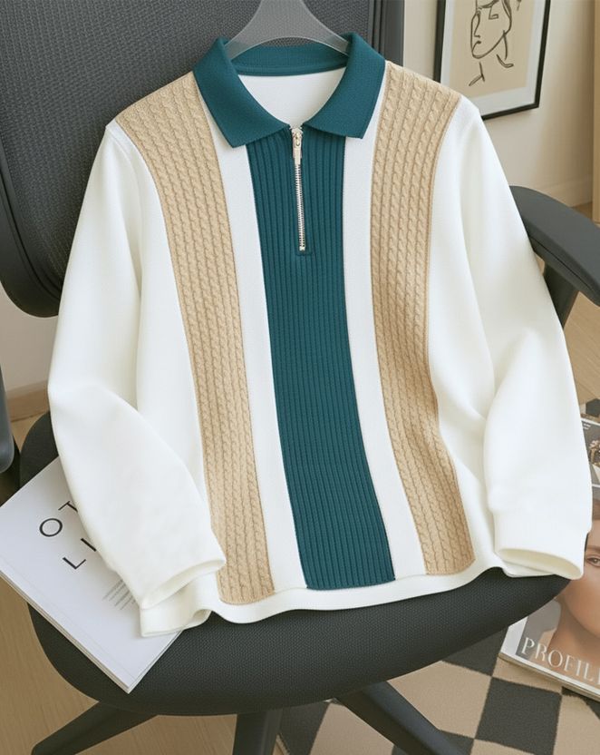 AUSK Men Full Sleeve Striped Sweatshirt - Image 1