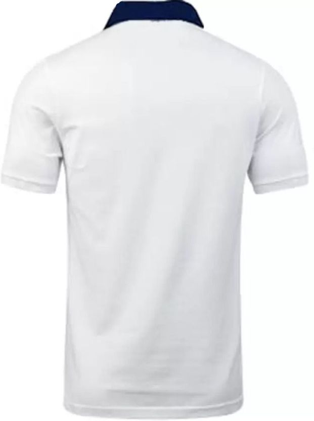 yellowvibes Men White Polo Neck T-Shirt - Image 3