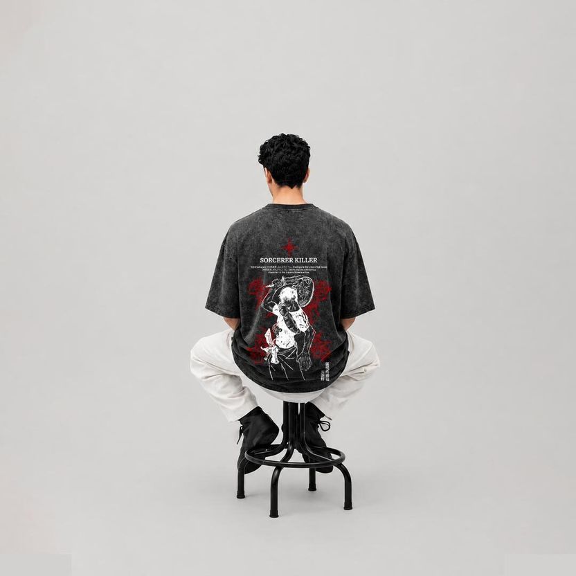 Anipop Men Black Cotton T-Shirt - Image 5