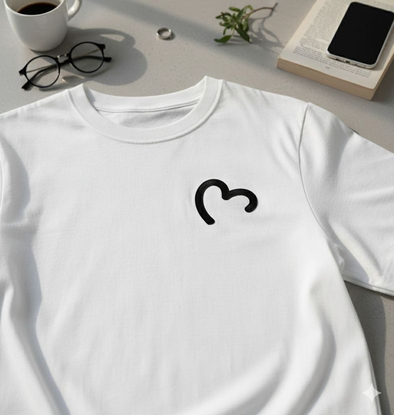 Fab Fashion Studio Men Printed Round Neck Cotton Blend White T-Sh...more - Image 2