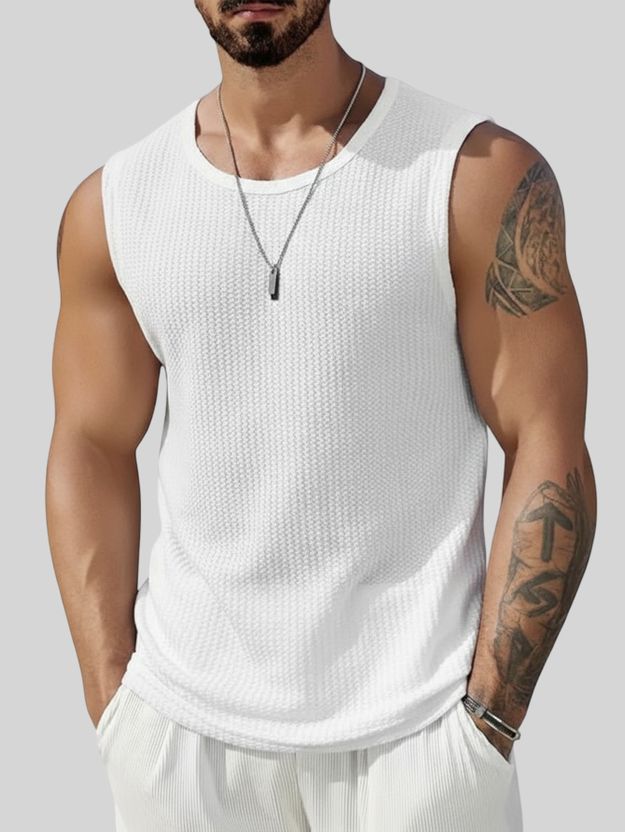 Fashion And Youth Solid Men Round Neck Beige T-Shirt - Image 10