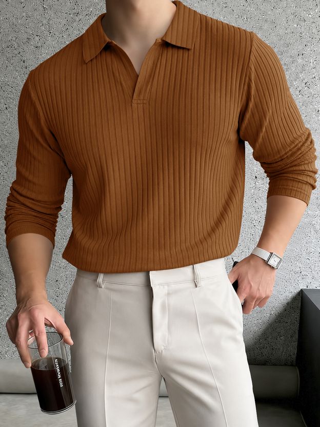 EyeBogler Men Polo Neck Maroon T-Shirt - Image 5