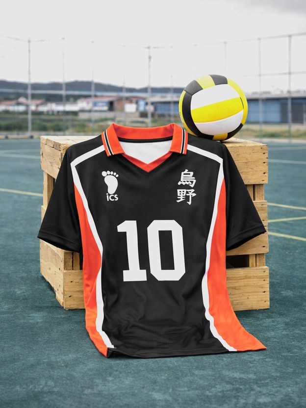 ComicSense Haikyu Anime Jersey Karasuno #10 Tee - Image 4