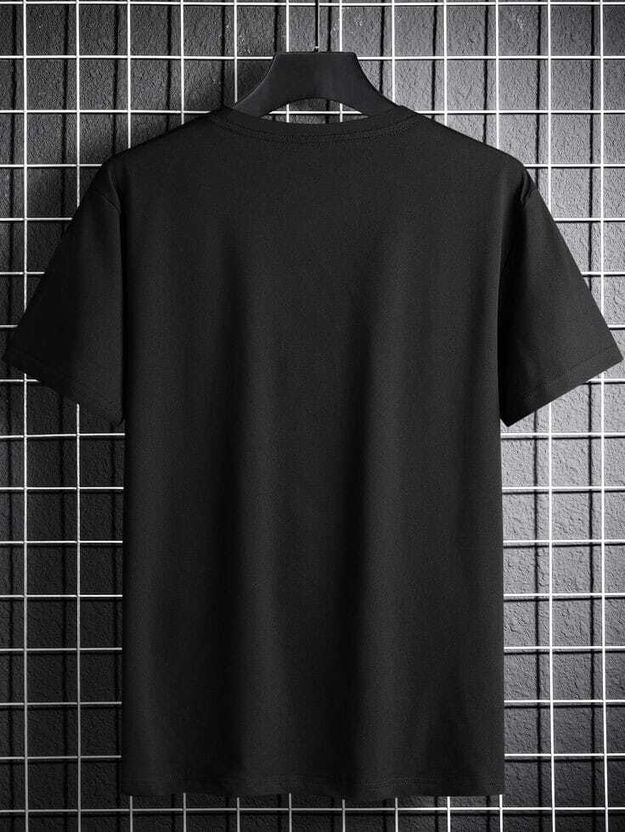 CORGA Men Black Cotton T-Shirt - Image 2
