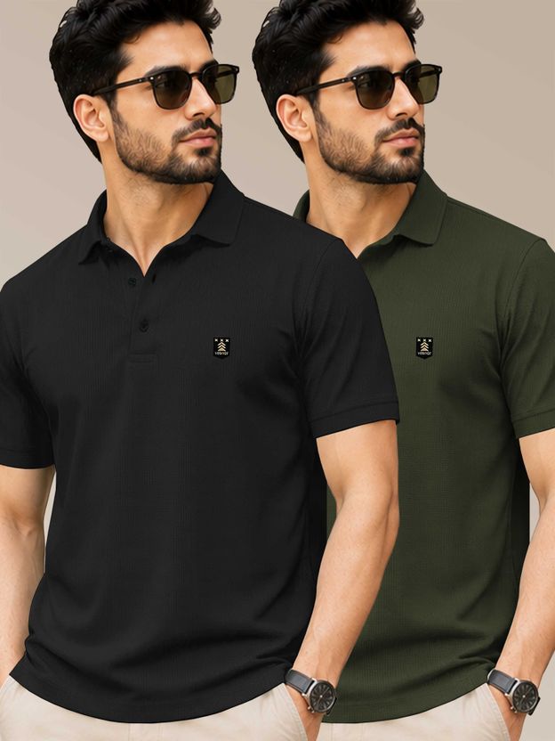 VeBNoR Black Polo Neck T-Shirt - Image 8