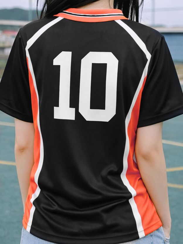 ComicSense Haikyu Anime Jersey Karasuno #10 Tee - Image 5