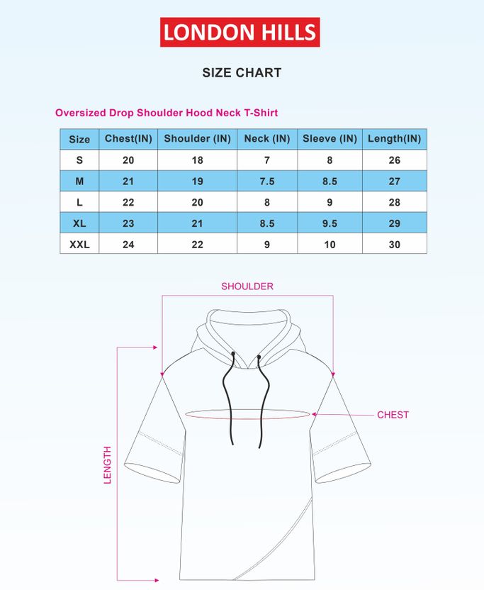 London Hills Men Pink Hooded T-Shirt - Image 5