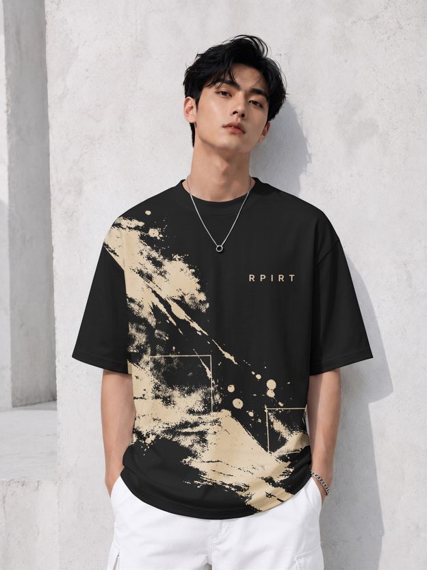 RPIRT Men Grey Cotton Blend T-Shirt - Image 7