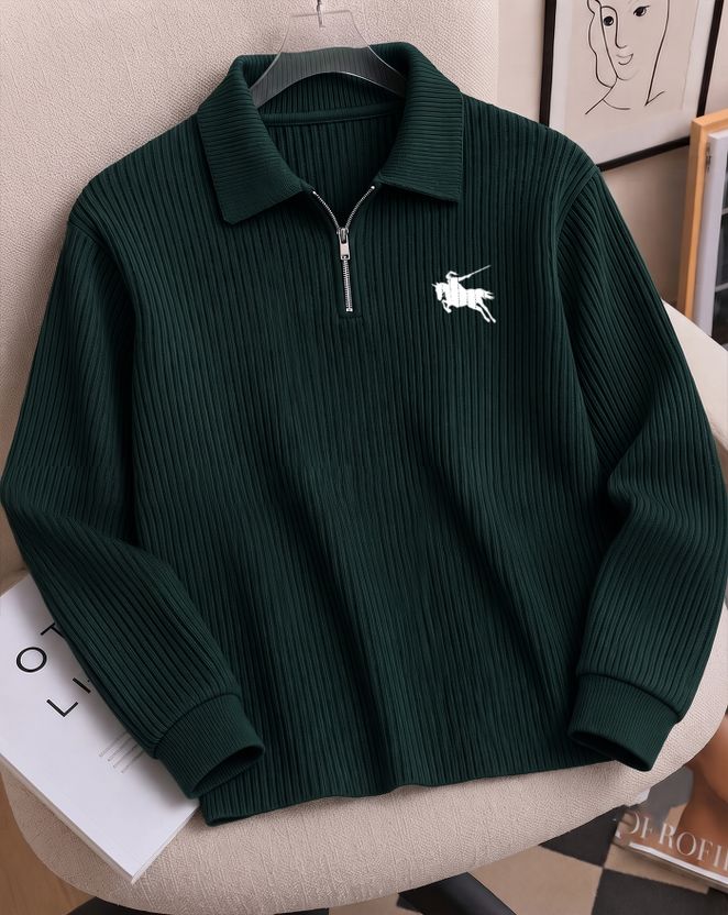 AOOSH Men Full Sleeve Self Design Sweatshirt - Image 7