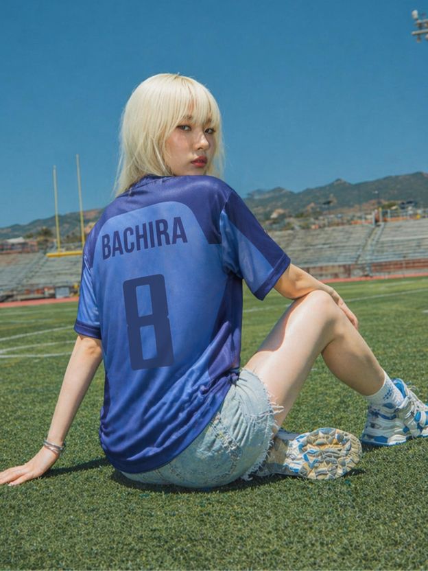ComicSense Blue Lock Anime Bachira #8 Jersey Women Blue - Image 2