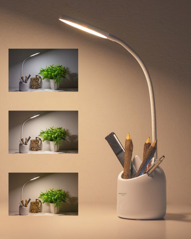 Rudefox 35 cm White LED Table Lamp - Image 1