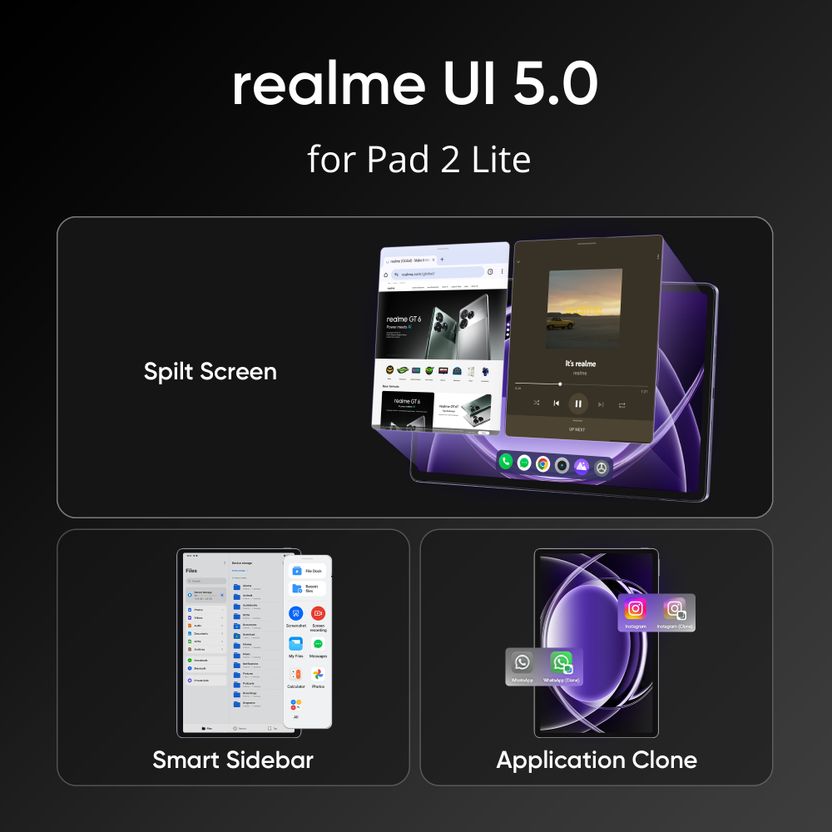 realme Pad 2 Lite 4GB RAM 128GB ROM 10.95 inch 4G Tablet - Image 8