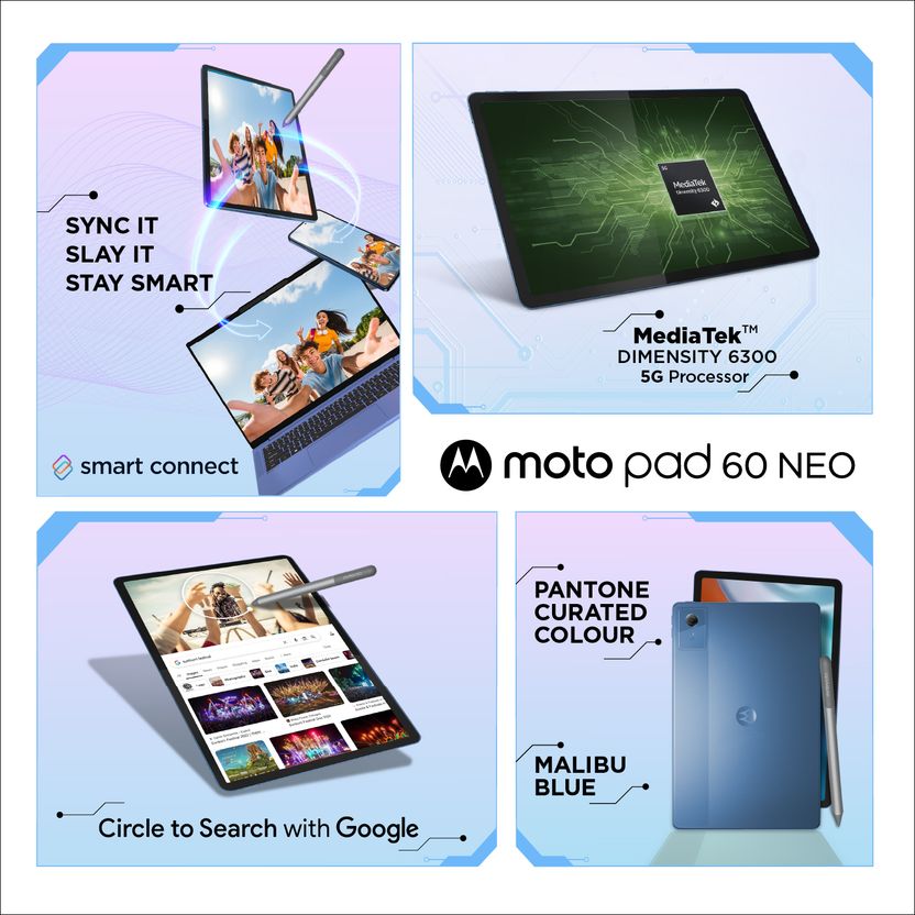 MOTOROLA pad 60 neo 8GB RAM 128GB ROM 11 inch Wi-Fi Blue 6300 Tablets - Image 3