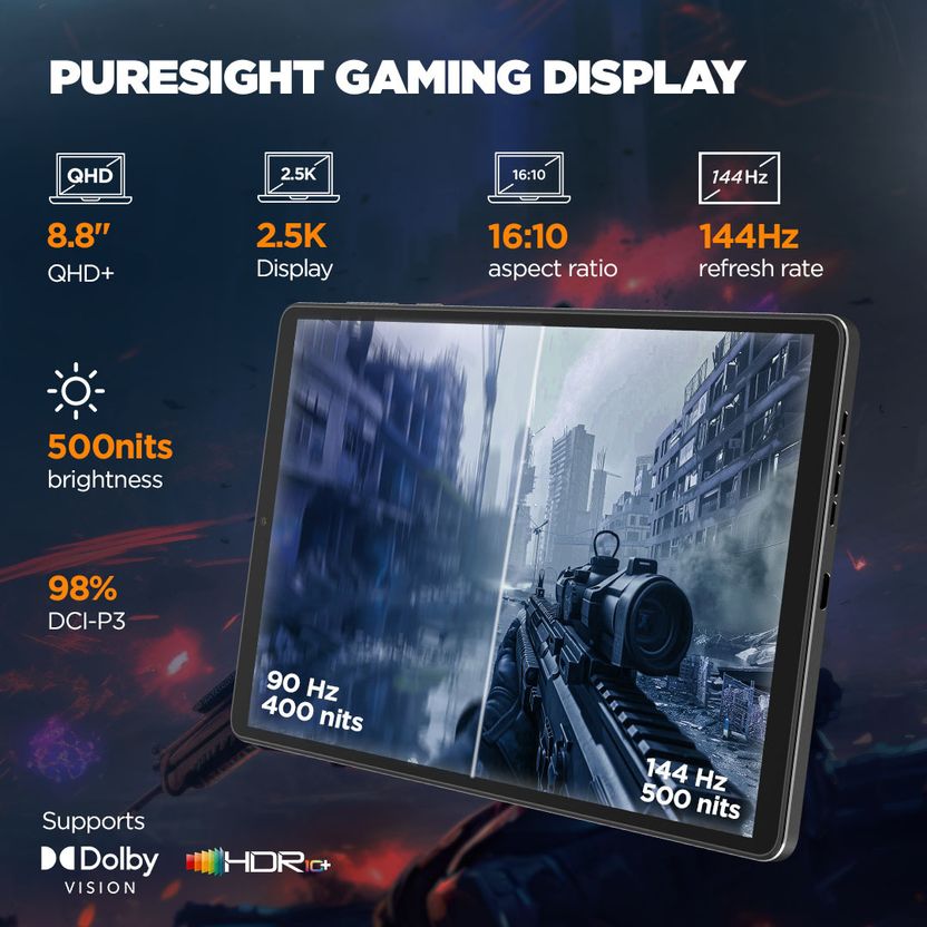 Lenovo Legion Tab 12 GB RAM 256 GB ROM 8.8 inch with Wi-Fi Only Gaming Qualcomm Snapdragon 8+ Gen 1 Tablet (Storm Grey) Price in India - Image 3