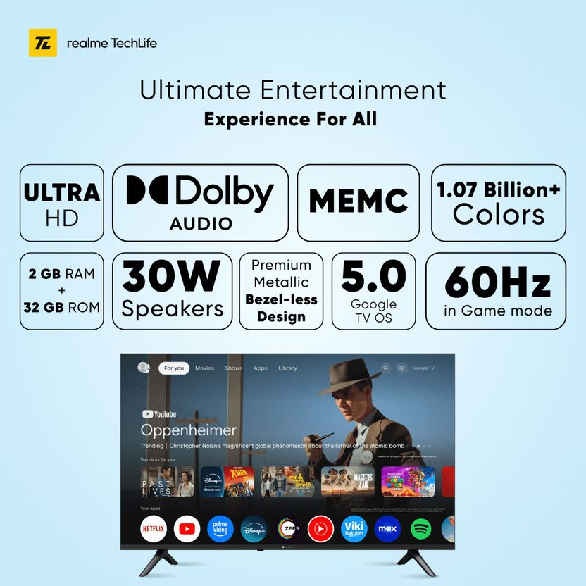 realme TechLife 50 inch 4K Smart Google TV - Image 3