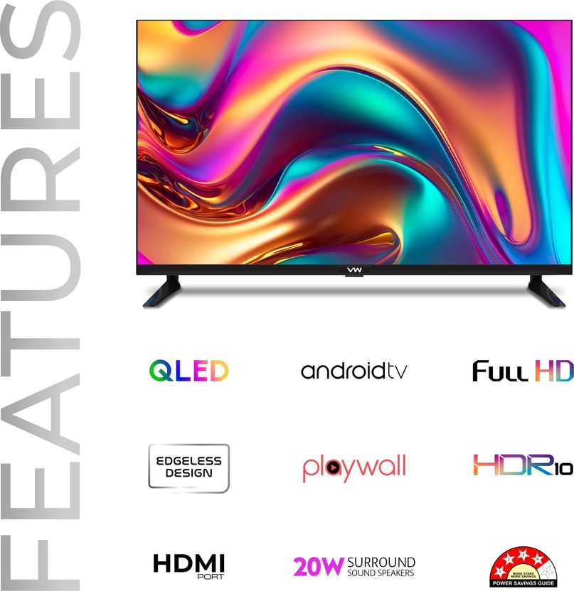 VW OptimaX 101 cm (40 inch) QLED Smart TV - Image 4