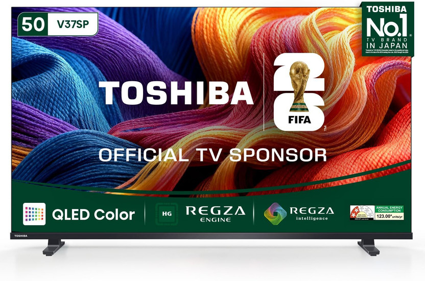 TOSHIBA V37SP 126 cm (50 inch) QLED Full HD Smart VIDAA TV 2026 Edition with QLED Color , REGZA Engine , REGZA Intelligence+ , Game Mode , REGZA Power Audio , Designed in Japan