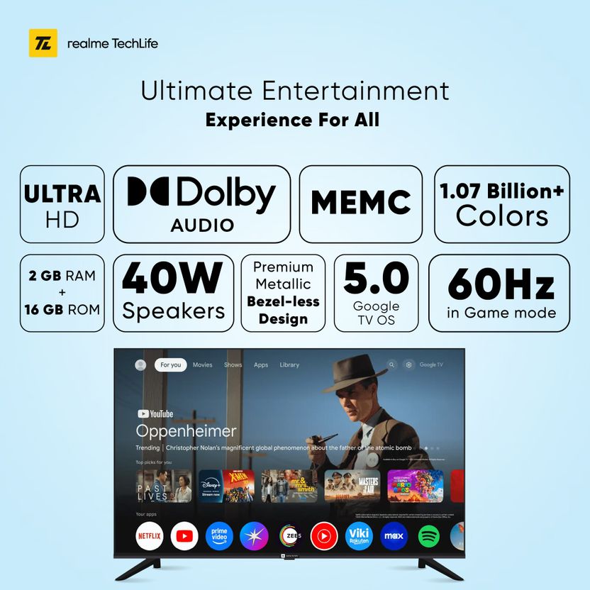 realme TechLife 43 inch QLED 4K Smart TV - Image 4