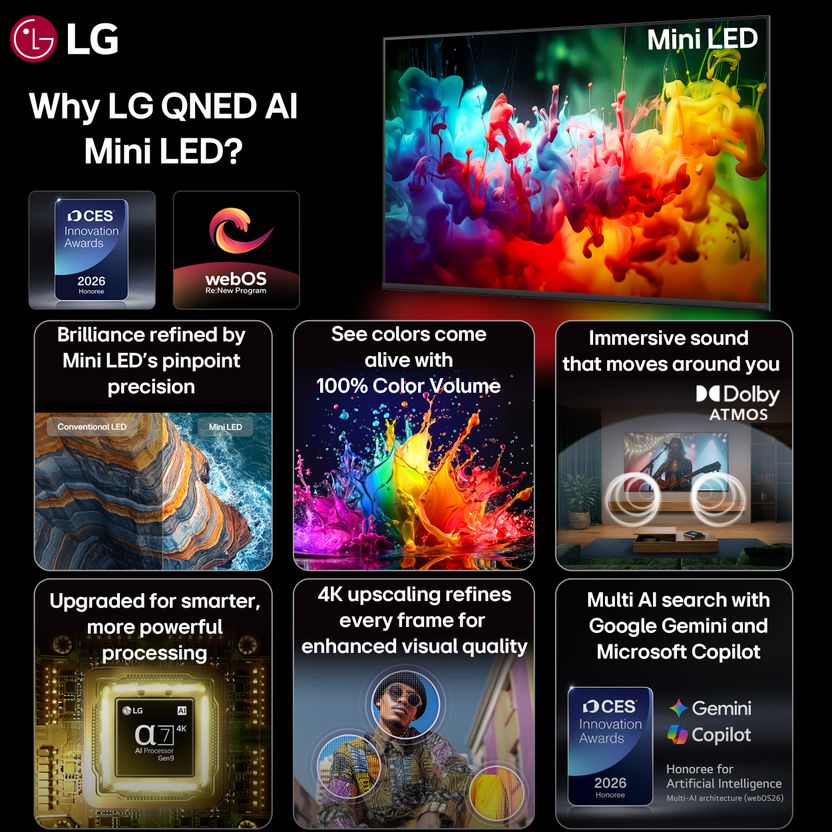 LG AI QNED65 43 inch 4K Mini LED Smart TV - Image 2
