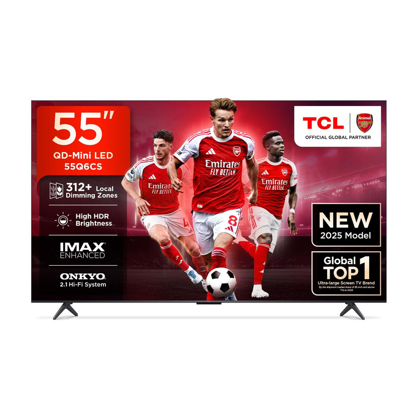 TCL 55Q6CS 139 cm (55 inch) Ultra HD (4K) Mini LED Smart Google TV with High HDR Brightness