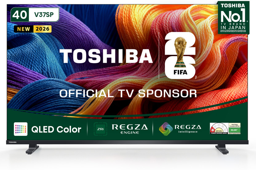 TOSHIBA 100 cm (40 inch) QLED Full HD Smart VIDAA TV 2026 Edition with QLED Color , REGZA Engine , REGZA Intelligence+ , Game Mode , REGZA Power Audio , Designed in Japan